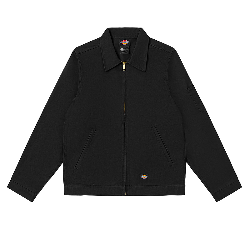 Dickies Collared Zip-Up Long Sleeve Jacket DK011776BLK1