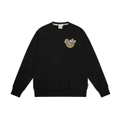 Dickies Color-Block Letter Print Casual Sweatshirt Black DK009450BLK