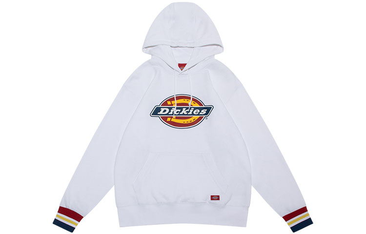Dickies Colorblock Logo Fleece Pullover Hoodie Unisex White DK009586C4D