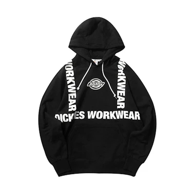 Dickies Colorblock Logo Printed Pullover Hoodie - Black DK007426CC21
