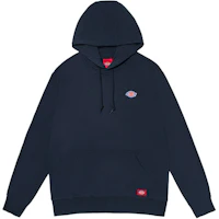 Dickies Cotton Terry Logo Badge Unisex Hoodie in Deep Navy Blue DK008874CG7 Dickies Cotton Terry Logo Badge Unisex Hoodie in Deep Navy Blue DK008874CG7