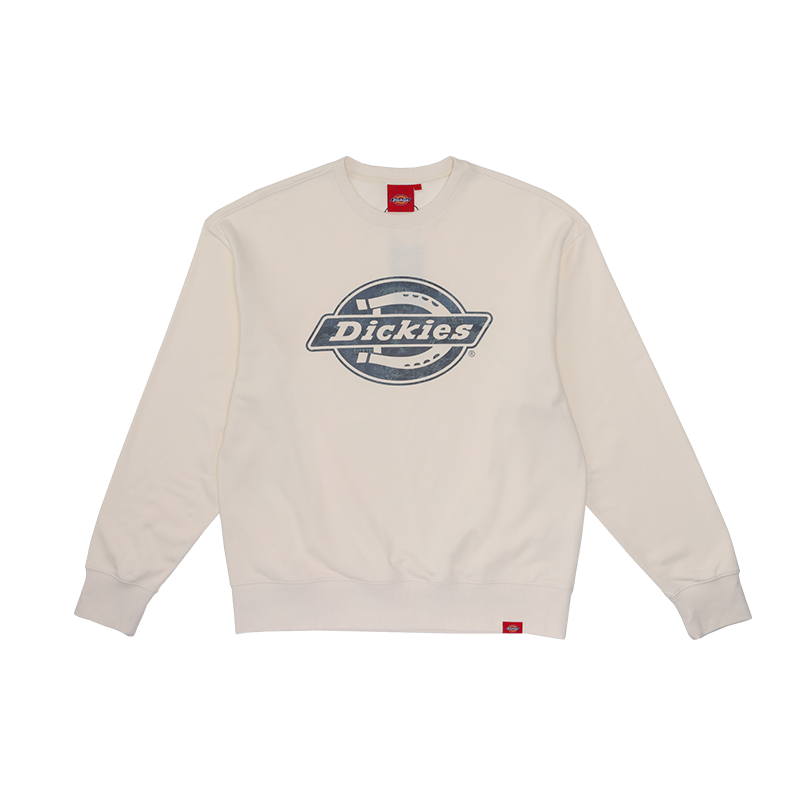 Dickies Cream Classic Logo Crewneck Pullover Sweatshirt DK012594C10