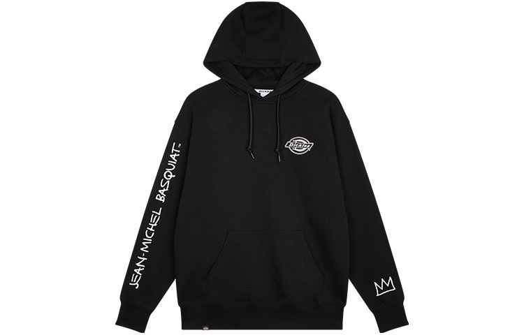 Dickies Crown Logo Sleeve Fleece Sweatshirt Unisex Black DK008509BLK