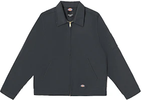 Dickies Dark Gray Zip-Up Work Jacket with Lapel Collar DK011776CF8 Dickies Dark Gray Zip-Up Work Jacket with Lapel Collar DK011776CF8