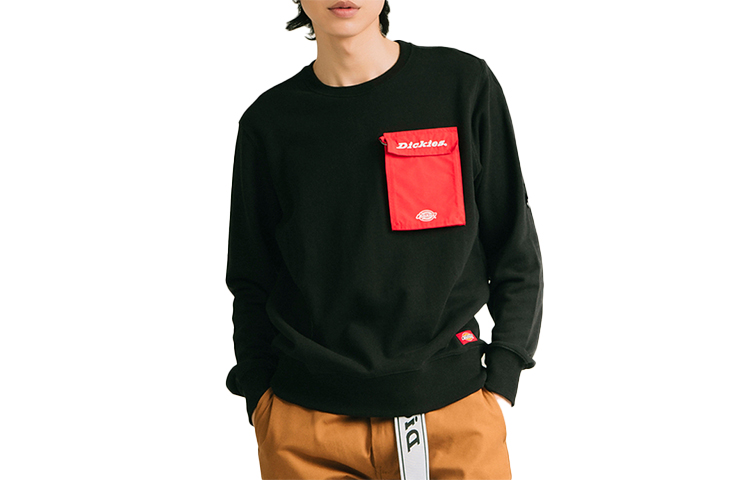 Dickies Detachable Pocket Unisex Sweatshirt Black DK007565ECC2
