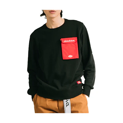 Dickies Detachable Pocket Unisex Sweatshirt Black DK007565ECC2