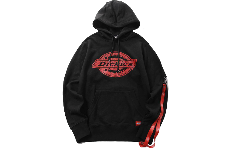 Dickies Detachable Sleeve Strap Couple Sweatshirt Black DK007571ECC2