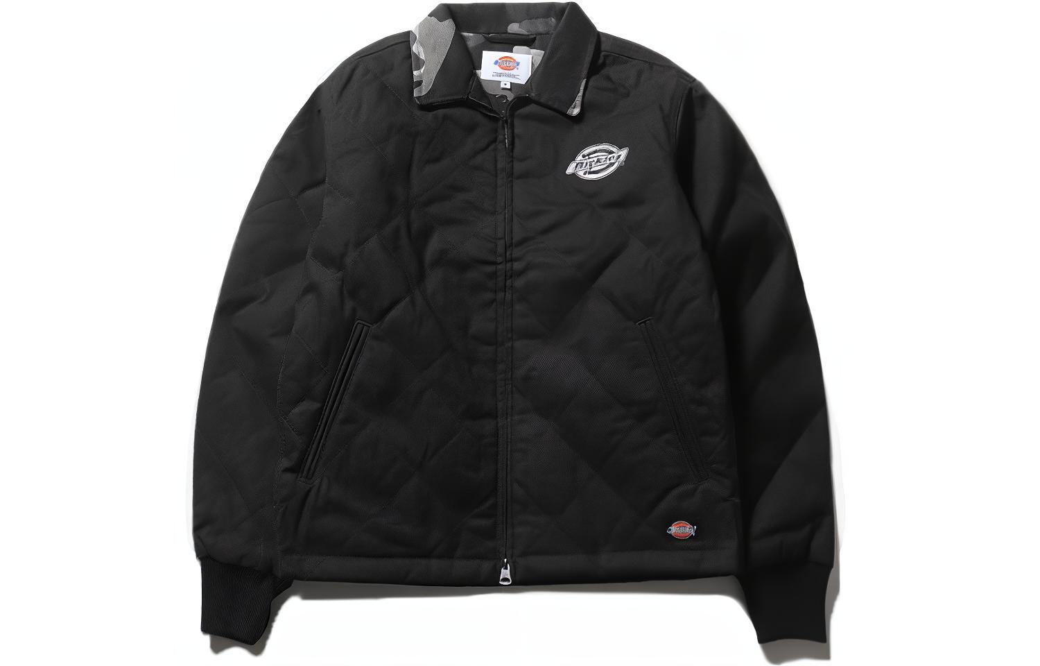 Dickies Eisenhower Insulated Color-Block Work Jacket Black Mens DK006840CC2