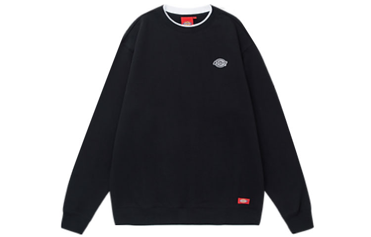 Dickies Embroidered Badge Crewneck Sweatshirt Unisex Black DK009716BLK
