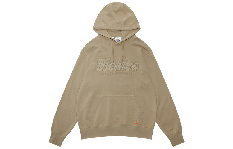 Dickies Embroidered Logo Casual Drawstring Hoodie Khaki for Men DK009448CH1