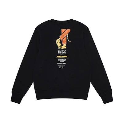 Dickies Embroidered Logo Crewneck Sweatshirt Unisex Black DK010128BLK