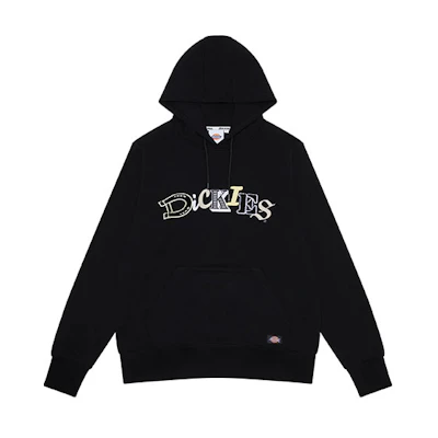 Dickies Embroidered Logo Kangaroo Pocket Hoodie Unisex Black DK010178BLK