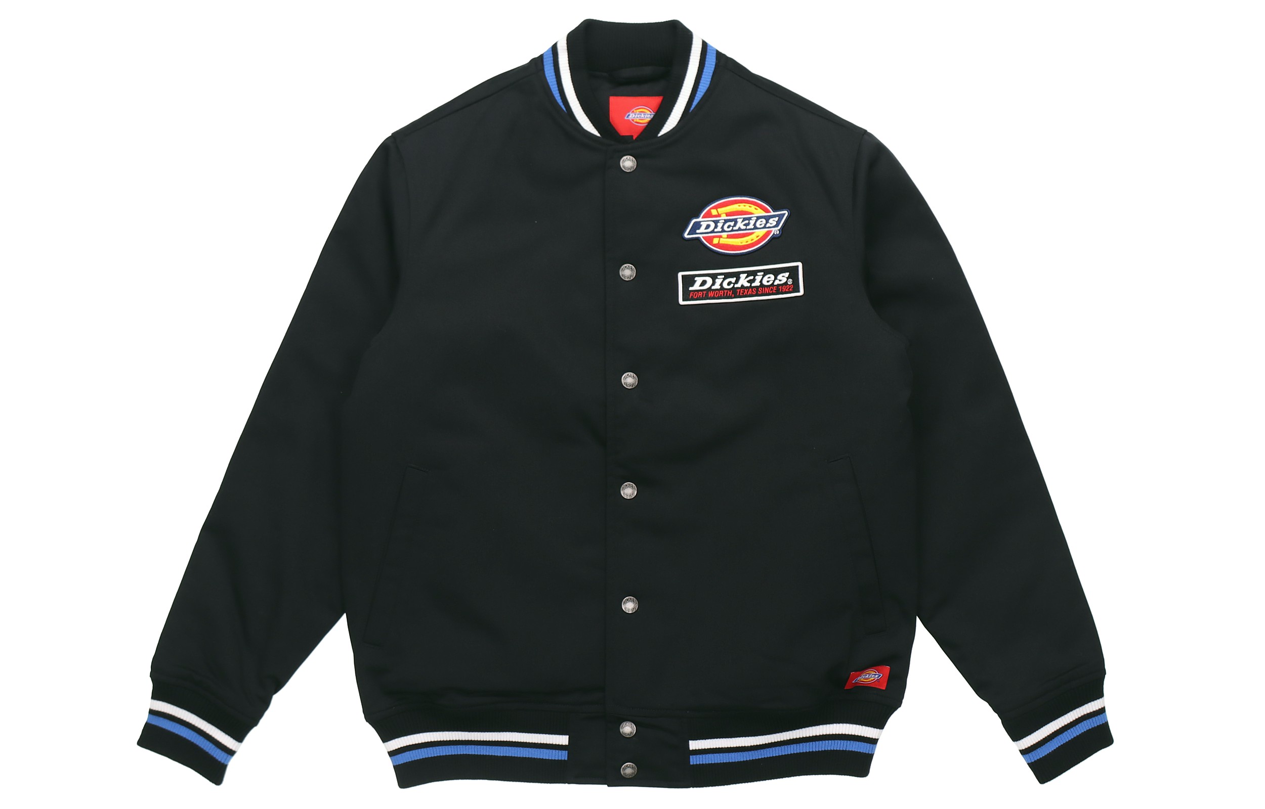 Dickies Embroidered Patch Baseball Jacket Black DK008138BLK
