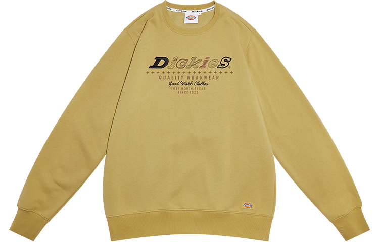 Dickies Fleece Embroidered Crewneck Sweatshirt Unisex Khaki Color DK009494KHK