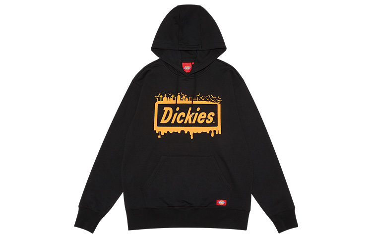 Dickies Fleece Graffiti Letter Print Hoodie Unisex - Black DK009543BLK