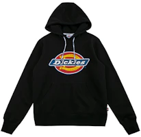 Dickies Fleece Pullover Hoodie Black with Bold Logo and Letter Print DK006864BLK Dickies Fleece Pullover Hoodie Black with Bold Logo and Letter Print DK006864BLK