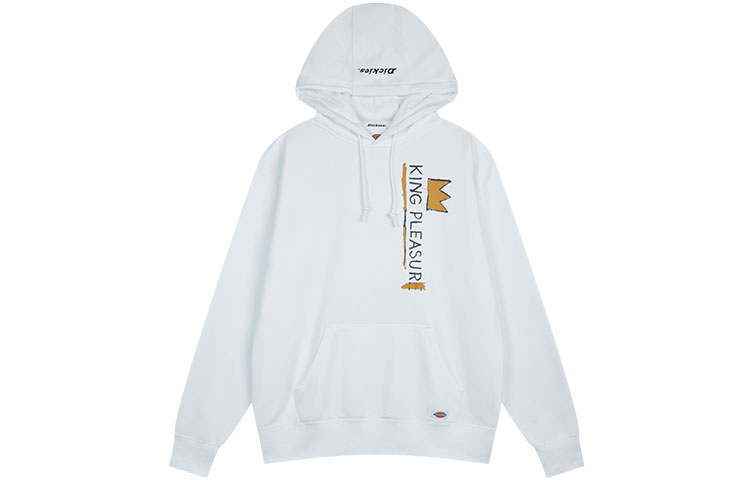 Dickies Front Logo Print Fleece Sweatshirt Unisex White DK008507C4D