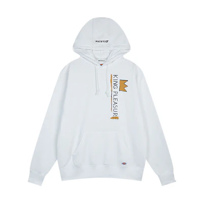 Dickies Front Logo Print Fleece Sweatshirt Unisex White DK008507C4D