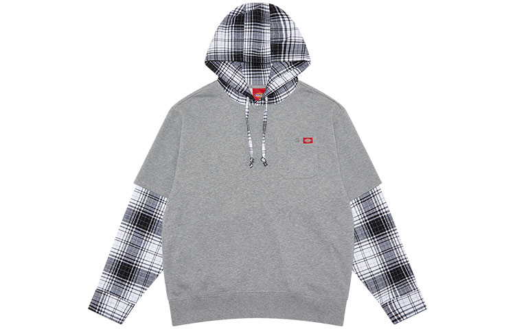 Dickies FW21 Logo Print Layered Hoodie Gray () DK009564CQ8