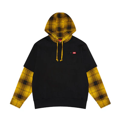 Dickies FW21 Logo Print Layered Hoodie Pullover DK009564BLK