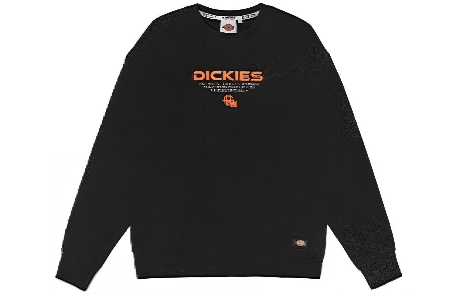 Dickies FW22 Black Crewneck Sweatshirt with Letter Print DK011045BLK