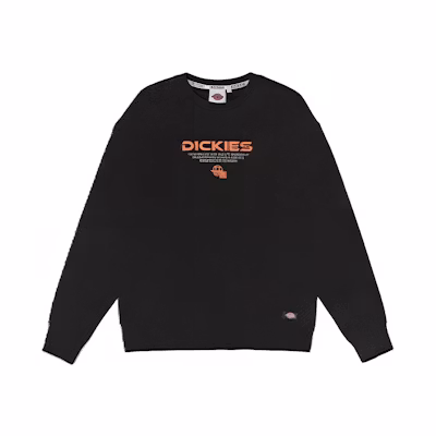 Dickies FW22 Black Crewneck Sweatshirt with Letter Print DK011045BLK
