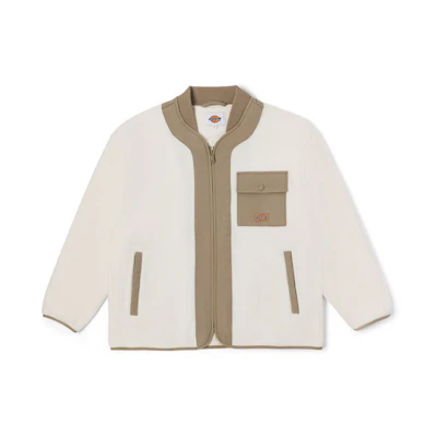 Dickies FW22 Casual Colorblock V-Neck Zip Jacket White () DK011259C10