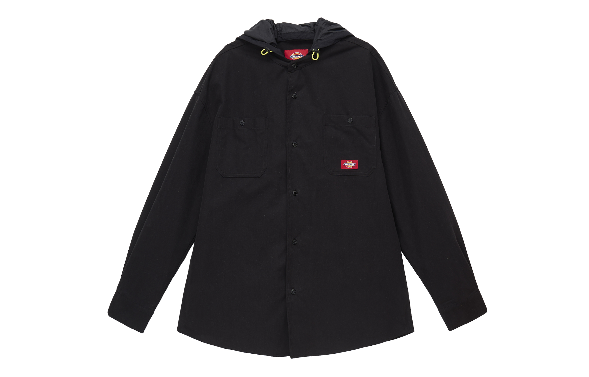 Dickies FW22 Detachable Hood Logo Patch Jacket Unisex Black Long Sleeve DK007318-BLK