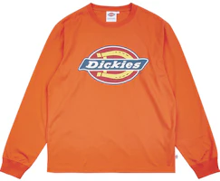 Dickies FW22 Logo Print Crewneck Pullover Sweatshirt Orange Red DK006911OG8