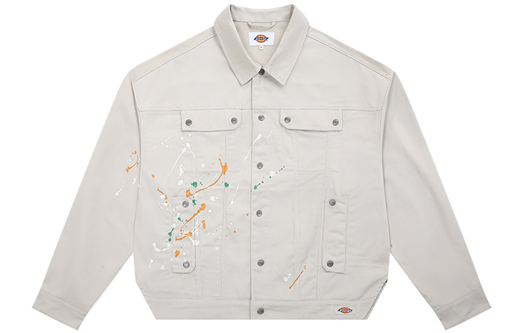 Dickies FW22 Multi-Pocket Paint Design Long Sleeve Jacket Beige () DK010940ST0