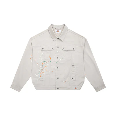 Dickies FW22 Multi-Pocket Paint Design Long Sleeve Jacket Beige () DK010940ST0