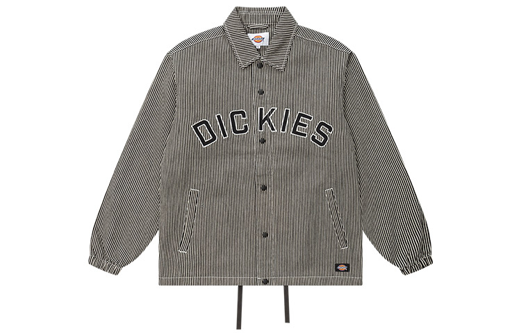 Dickies FW22 Oversized Logo Striped Casual Jacket Black () DK010929D97