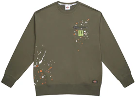 Dickies FW22 Paint Design Long Sleeve Sweatshirt Military Green Men DK011053MGR Dickies FW22 Paint Design Long Sleeve Sweatshirt Military Green Men DK011053MGR