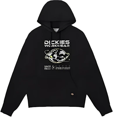 Dickies FW22 Pullover Hoodie with Planet Print Unisex Black DK011038BLK Buy Dickies FW22 Pullover Hoodie with Planet Print Unisex Black DK011038BLK