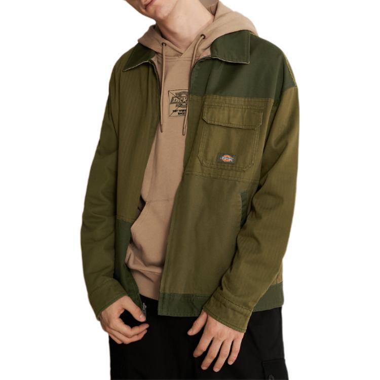 Details for Dickies FW22 Reversible Solid Color Print Long Sleeve Jacket Green DK009416AA76-MGR