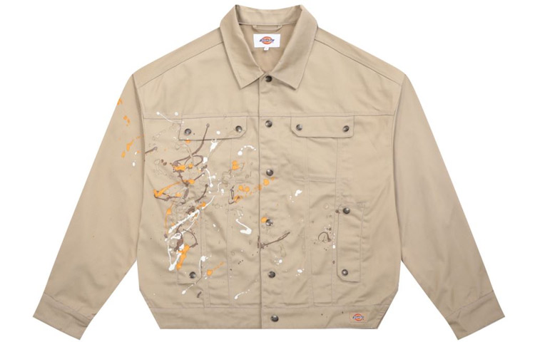 Dickies FW22 Splatter Long-Sleeve Collared Jacket Off-White DK010940CH1