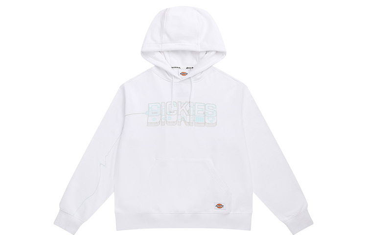 Dickies FW22 White Hoodie with Chest Graphic Print Design DK010944C4D