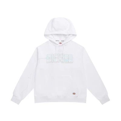Dickies FW22 White Hoodie with Chest Graphic Print Design DK010944C4D