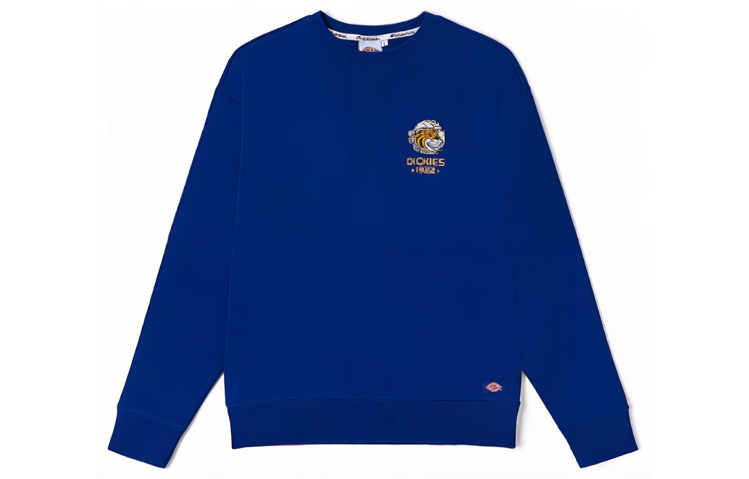 Dickies Gemstone Blue Crewneck Sweatshirt with Tiger Embroidery Unisex DK011039SDB1