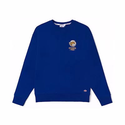Dickies Gemstone Blue Crewneck Sweatshirt with Tiger Embroidery Unisex DK011039SDB1