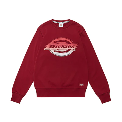 Dickies Gradient Logo Cotton Crewneck Sweatshirt Unisex Red DK009493G10