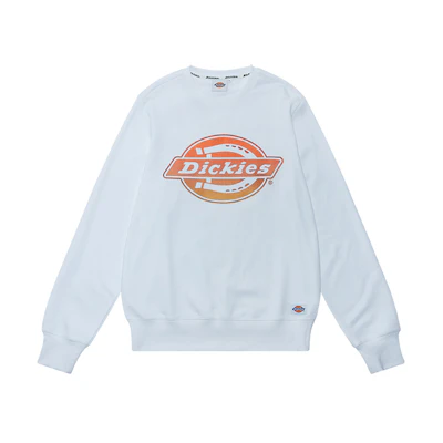 Dickies Gradient Logo Cotton Sweatshirt Unisex White DK009493C4D