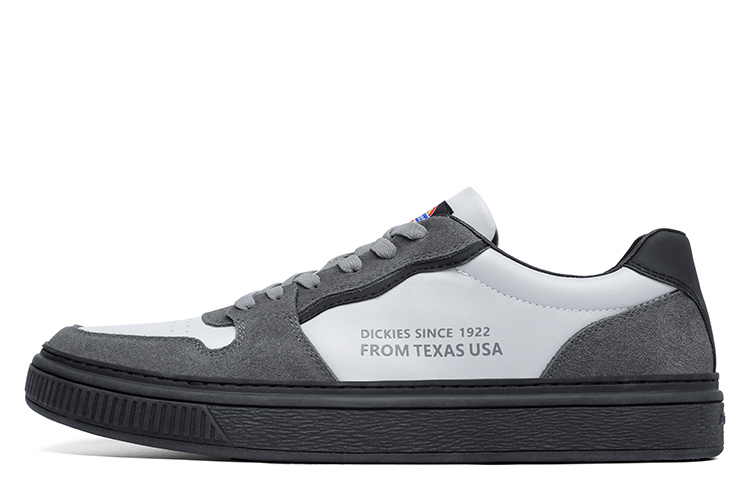 Dickies Grey Low-Top Trainers with Microfiber Leather and Comfort Design 221M50LXS75GREY