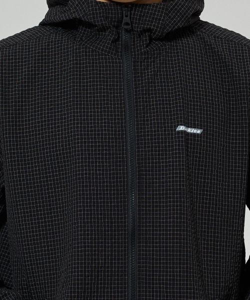 Shop Dickies Grid Check Light Windbreaker Black DIKU251LRJK004BK0