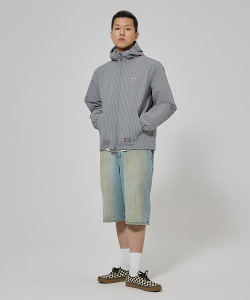 Order Dickies Grid Check Light Windbreaker Gray DIKU251LRJK004GR0