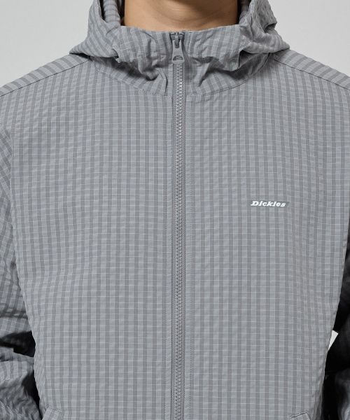 Shop Dickies Grid Check Light Windbreaker Gray DIKU251LRJK004GR0