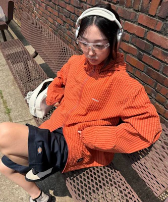 Dickies Grid Check Light Windbreaker Orange DIKU251LRJK004OR Order Dickies Grid Check Light Windbreaker Orange DIKU251LRJK004OR