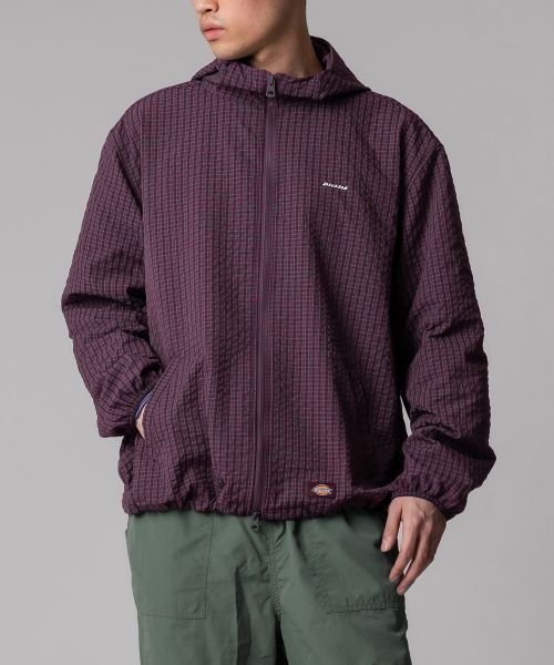Dickies Grid Check Lightweight Windbreaker Purple DIKU251LRJK004PP0
