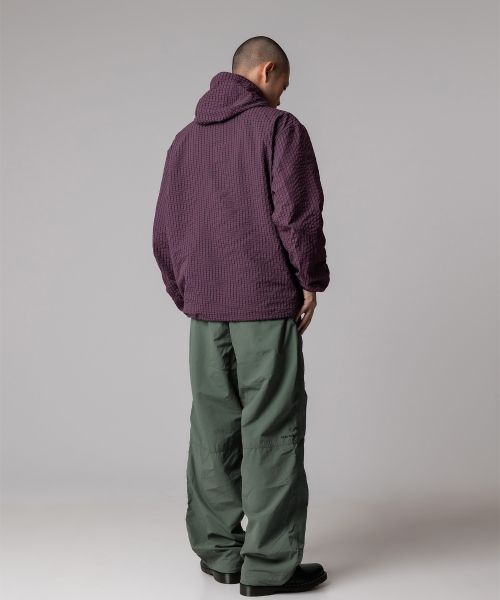 Shop Dickies Grid Check Lightweight Windbreaker Purple DIKU251LRJK004PP0