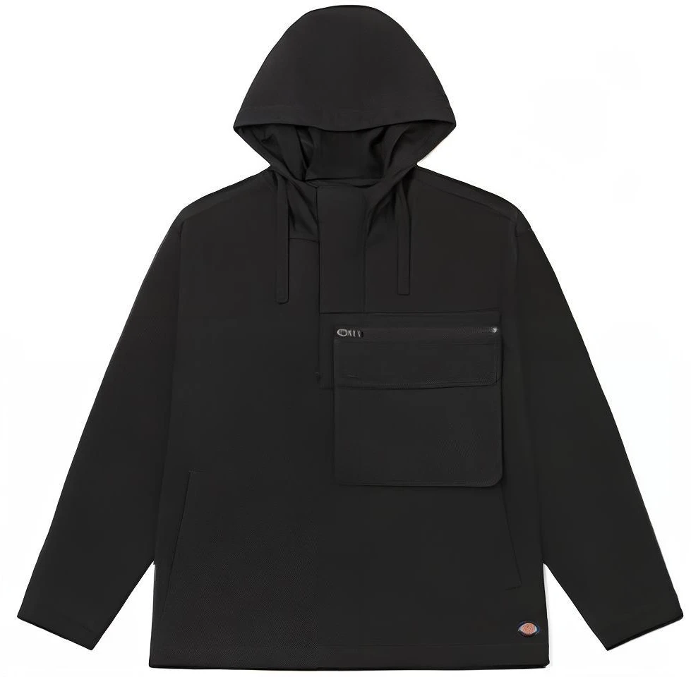 dickies-half-zip-hooded-jacket-with-large-pockets-unisex-black-dk-010935-cc-2